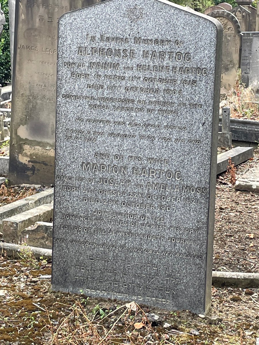 #OnThisDay, 22 Oct 1821, Marion Hartog (née Moss) was born, poet, author &amp; editor of The Jewish Sabbath Journal, the first Jewish women’s periodical. With her sister Celia, she co-wrote some of the first books by Jewish women. Marion died in 1907 and is buried at WJC