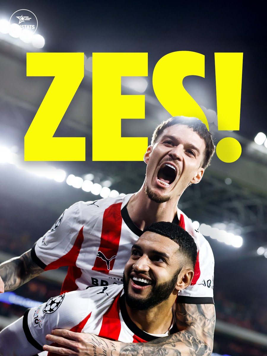 𝐑𝐄𝐂𝐎𝐑𝐃! PSV is de 𝐞𝐞𝐫𝐬𝐭𝐞 Nederlandse club die zes keer scoort in een Champions League-wedstrijd 💥