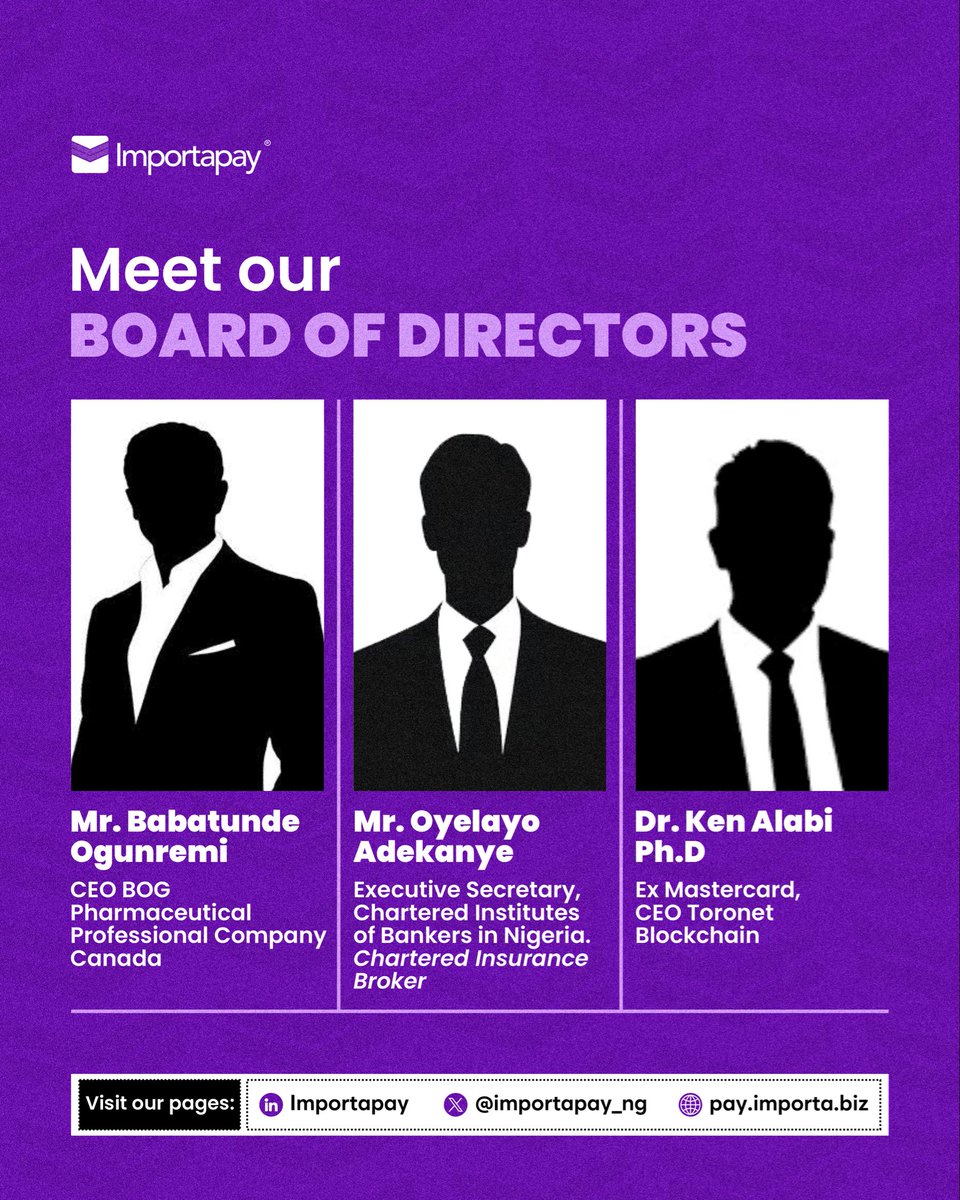 We just secured $15,000 in angel funding to supercharge our growth at ImportaPay, while strengthening our corporate governance.
Read more via: pay.importa.biz/blog/23

We’re just getting started. 🌍

#FinTech #Africa #Importa #Funding #Startups
