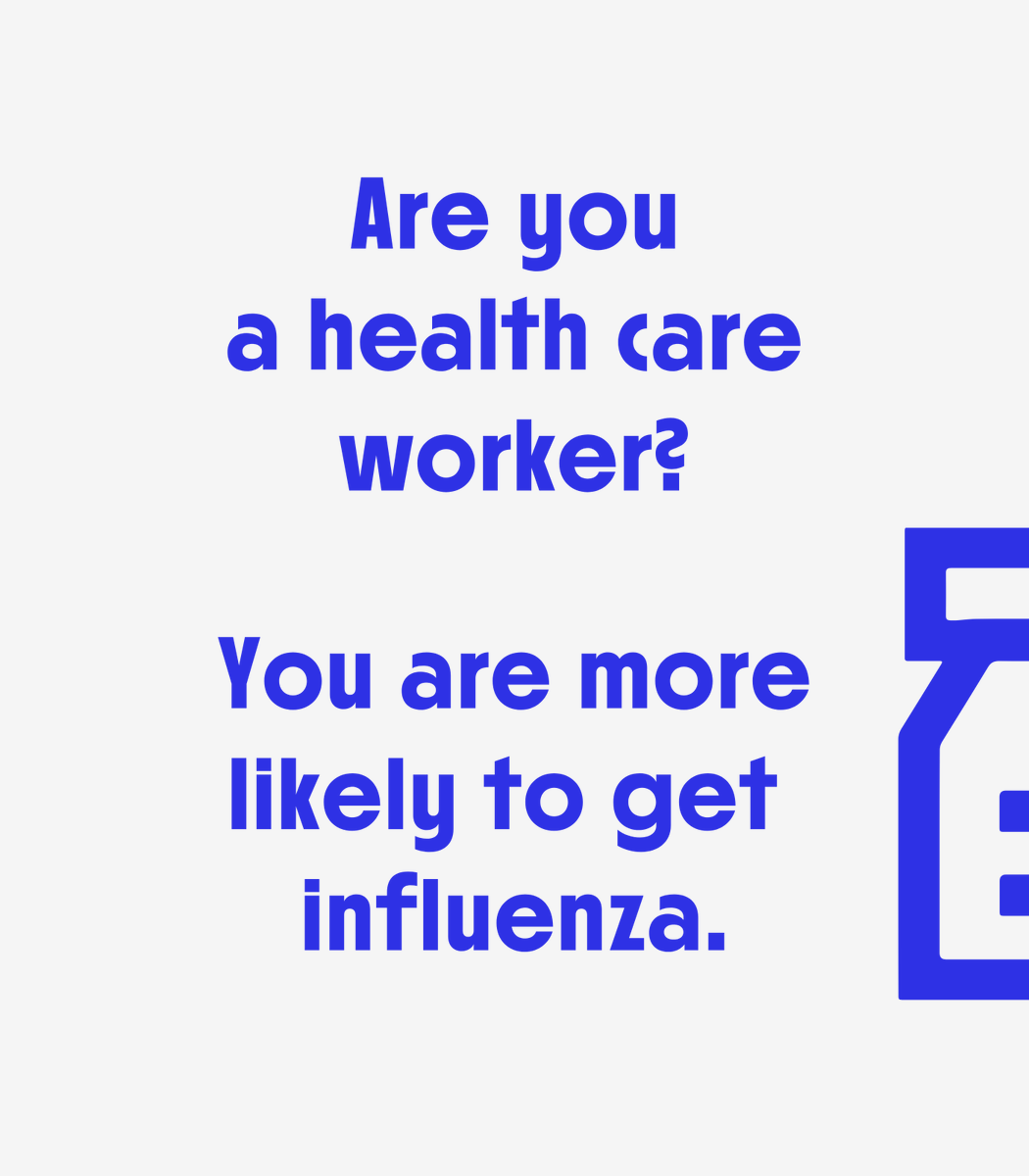 WHO_Europe's tweet photo. Are you a health care worker?
You are more likely to get influenza.
Schedule your vaccination soon #LikeOnlyYouCan https://t.co/4viKhngEPE