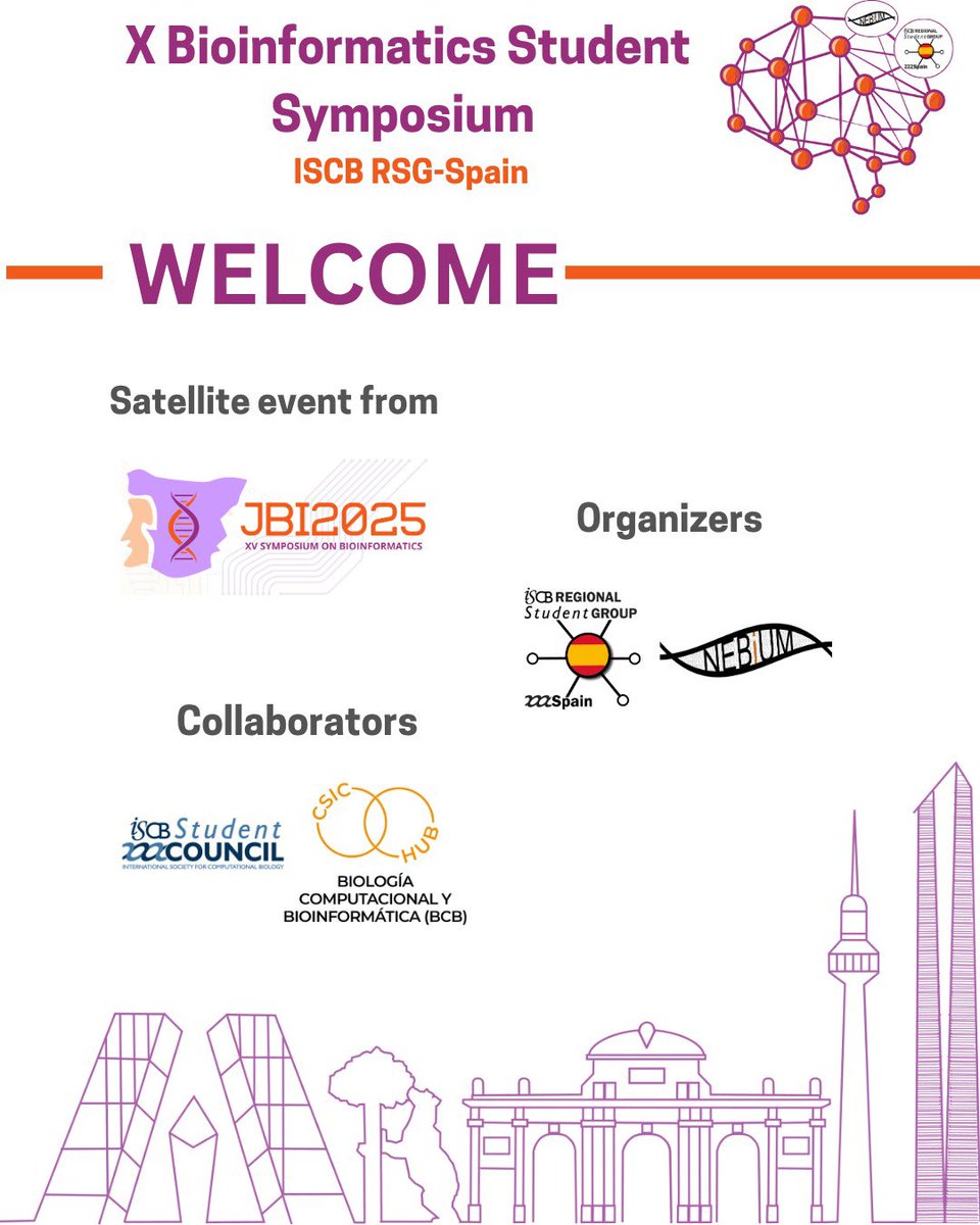 RSGSpain's tweet photo. 🎉 ¡Damos comienzo al X Bioinformatics Student Symposium! 
Un día lleno de ciencia, intercambio de ideas y oportunidades para la nueva generación de bioinformáticxs/biologxs computacionales 
👉🏽 No olvides compartir tus momentos del evento usando #XStudentSymposium y #RSGSpain 💙 https://t.co/dNIBjv1pSK