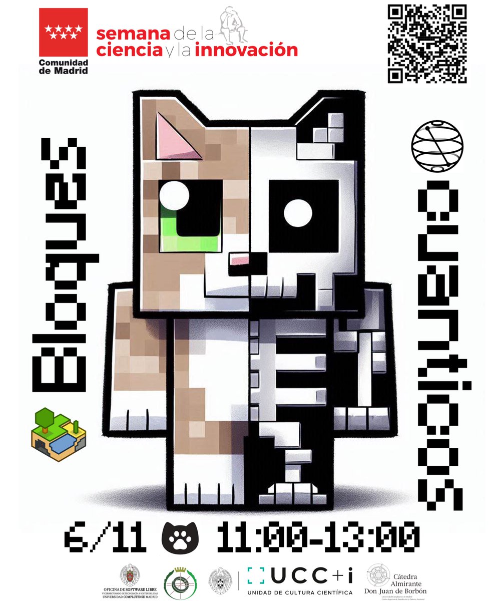 ¡Nos las quitan de las manos!
El lunes, nada más que se abría oficialmente la inscripción, íbamos a anunciar nuestras actividades de la #SemanaCiencia2025 pero... ¡tuvimos que cerrarla a los pocos minutos!
Este año habrá radio, carros de combate y bloques cuánticos (¡novedad!).