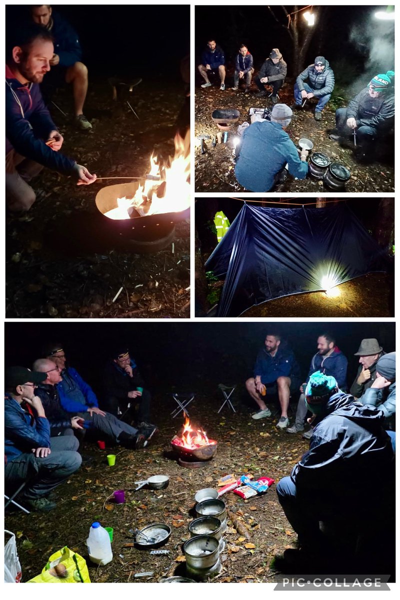 tfn_kathleen's tweet photo. A group of men who foster took part in a shelter building bushcraft session. Over a campfire they talked about what motivated them to become foster carers and learning along the journey. Damien said “It was enjoyable to get out into the woods and work as a team.” #ParentingWeek25 https://t.co/wrcdxx3KbA