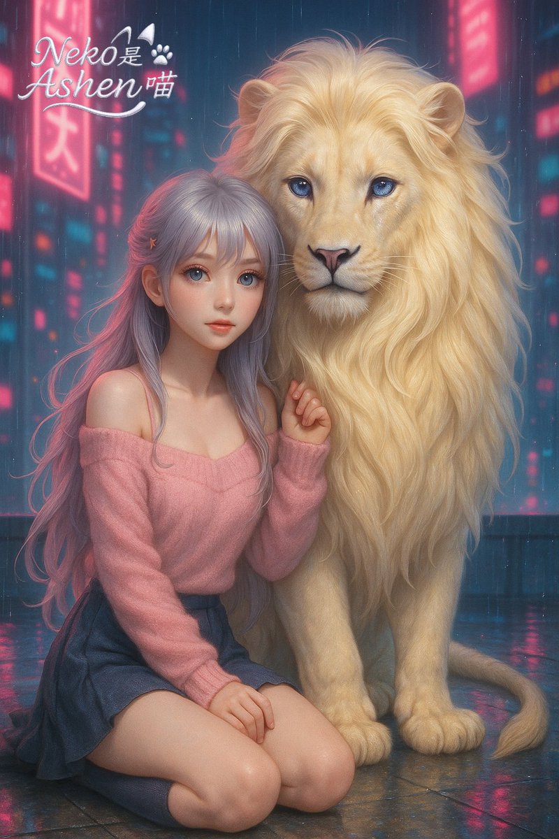CodeAndPurrs's tweet image. 我的养成系白金毛狮王🦁

#GPTDrawing