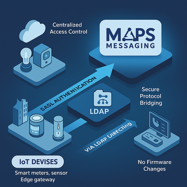 MAPSMessaging's tweet image. Connect your IoT devices with LDAP-based SASL authentication—no firmware changes needed. MAPS Messaging brings secure, centralized access control &amp;amp; protocol bridging with &amp;lt;20ms latency. Power up your smart infrastructure today: mapsmessaging.io!
#LDAP #SASL #IoTSecurity