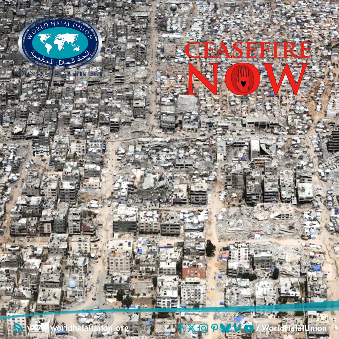 The greatest genocide in...
tinyurl.com/4behm4vc

#WorldHalalUnion #DünyaHelalBirliği #Halal #Helal #حلال #حلالا #할랄 #清真 #Хелал #ハラール #Smiic #UNHRW #Peace #Children #Justice #ceasefirenow #Gaza #genocide #Wck #OpenArms #Unicef #Amnesty #Msf #Fcnl #Artists4Ceasefire