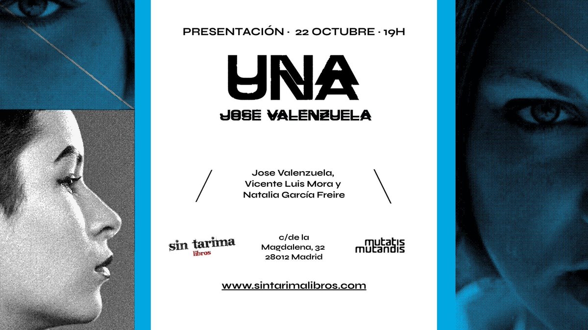 📚Hoy: presentación mundialísima de 'Una', de <a href="/valenzuelismos/">Jose Valenzuela</a> , con Natalia García Freire y <a href="/MoraVicenteLuis/">Vicente Luis Mora</a> . Dicen que Rosalía va en sprint desde ayer para pillar primera fila. 🌟🏃🏃🏃