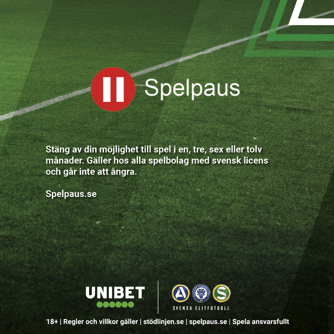 Kom ihåg att det finns hjälp. Kostnadsfritt och anonymt. @unibetsverige delar med sig av information som kan bidra till ett mer ansvarsfullt spelande.
#unibetsverige

18+ | Regler &amp; villkor gäller | Stodlinjen.se | Spelpaus.se | Spela ansvarsfull
