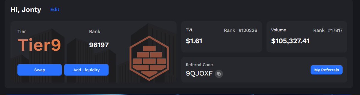 airdropexpart1's tweet photo. I checked my @MMTFinance leaderboard stats.
The platform's moves are amazing—liquidity, swaps, vaults, all in one place.
Tier 9, Rank #96k
TVL $1.61
Volume $105k+
How does your rank look? https://t.co/OEbGwRJoL0