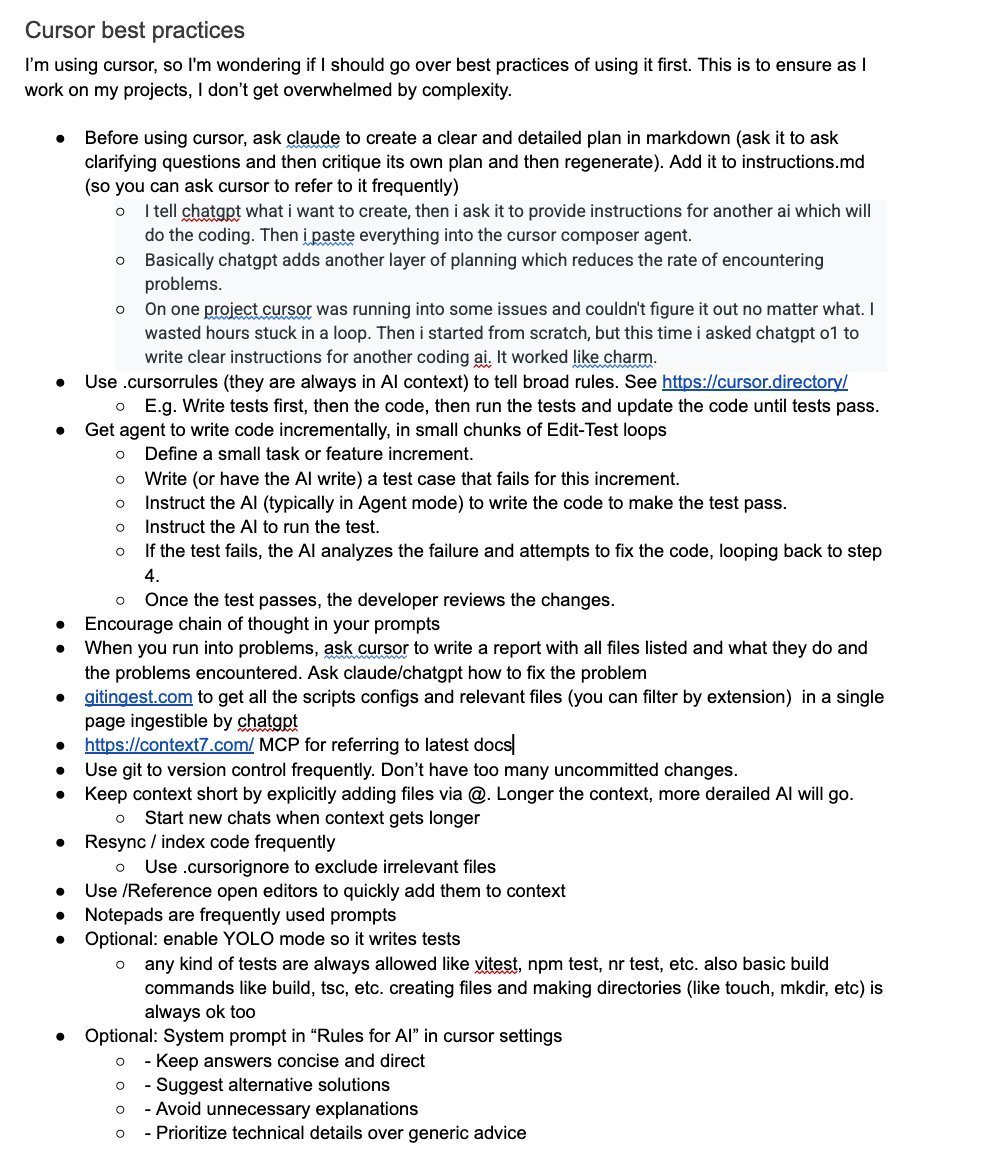 aaditsh's tweet image. It’s crazy how only a tiny % of engineers have actually mastered coding with AI.
Most still use it for autocomplete.
Came across this system recently and it's one of the most effective ones I've seen:
