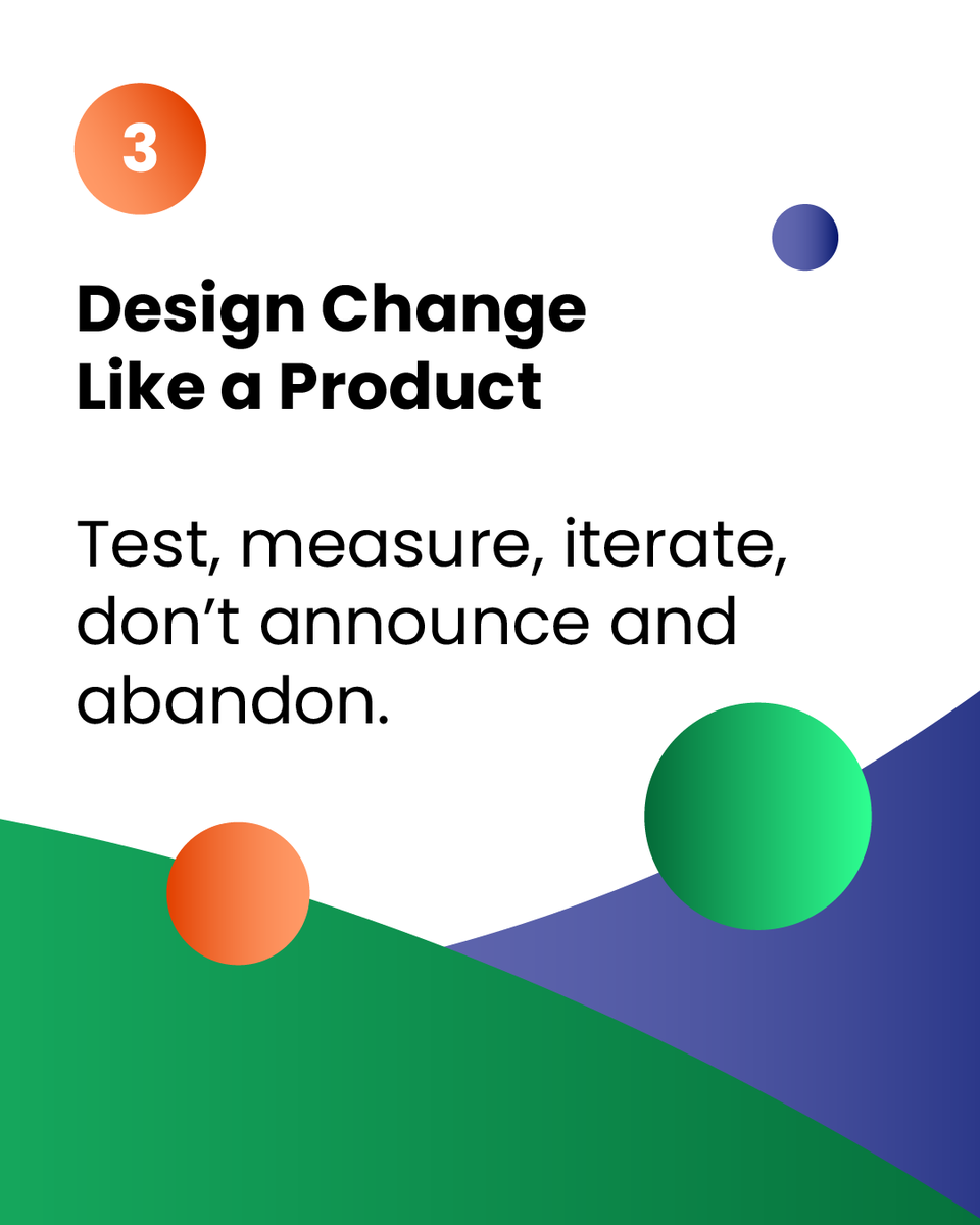 TriColorInitia's tweet image. Change management is product management.
Test. Iterate. Communicate.

#ChangeManagement #AutomationStrategy #TricolorInitiatives