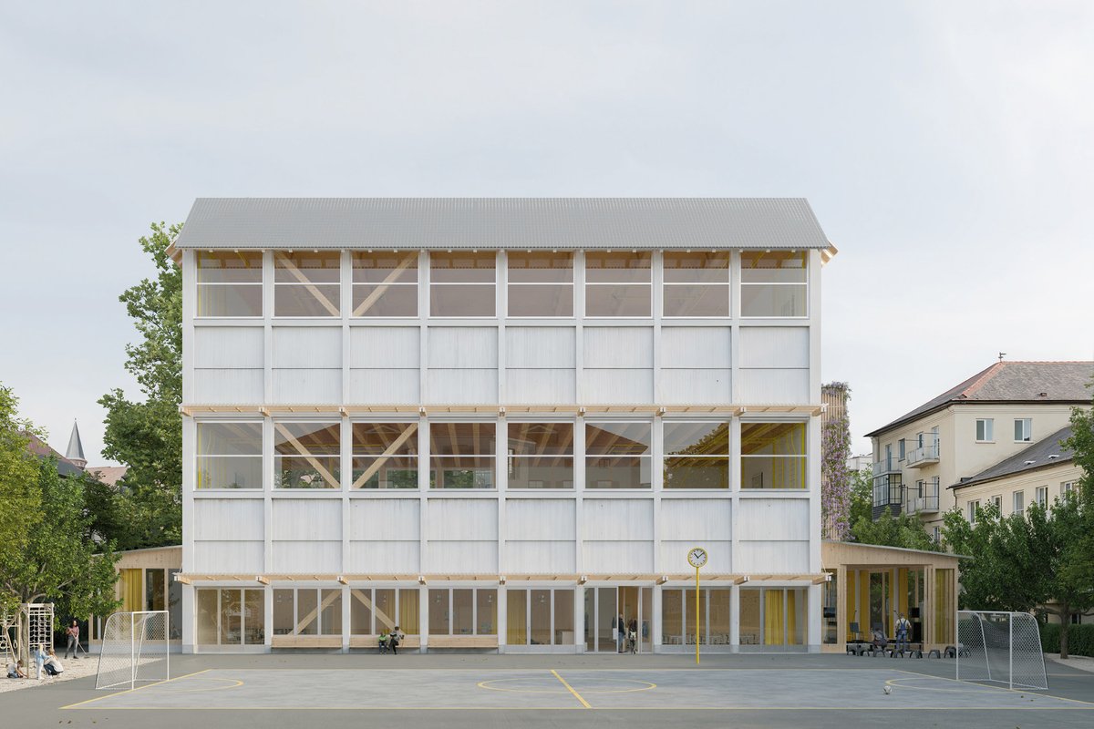 Der Vorschlag Namens «Annex» von #Weyell #Zipse Architekten und August + Margrith #Künzel Landschaftsarchitekten hat den #Projektwettbewerb für die neue #Sporthalle #Seefeld in #Zürich gewonnen.
competitions.espazium.ch/de/wettbewerbe…