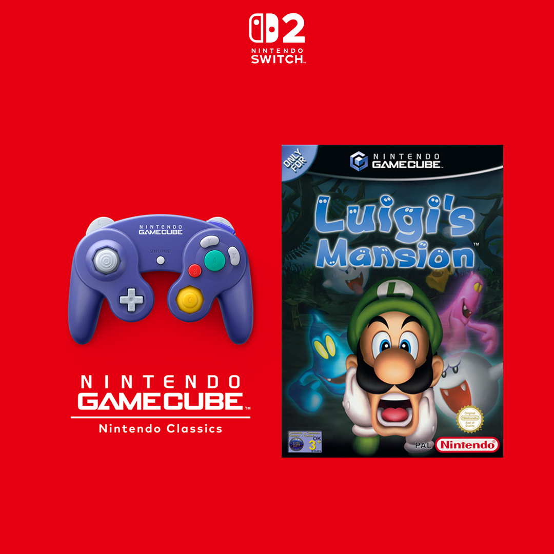 NintendoEurope's tweet image. Join the lean, green, Poltergust-wielding machine on his first ghostly outing when Luigi’s Mansion creeps onto #NintendoGameCube – #NintendoClassics October 30th!