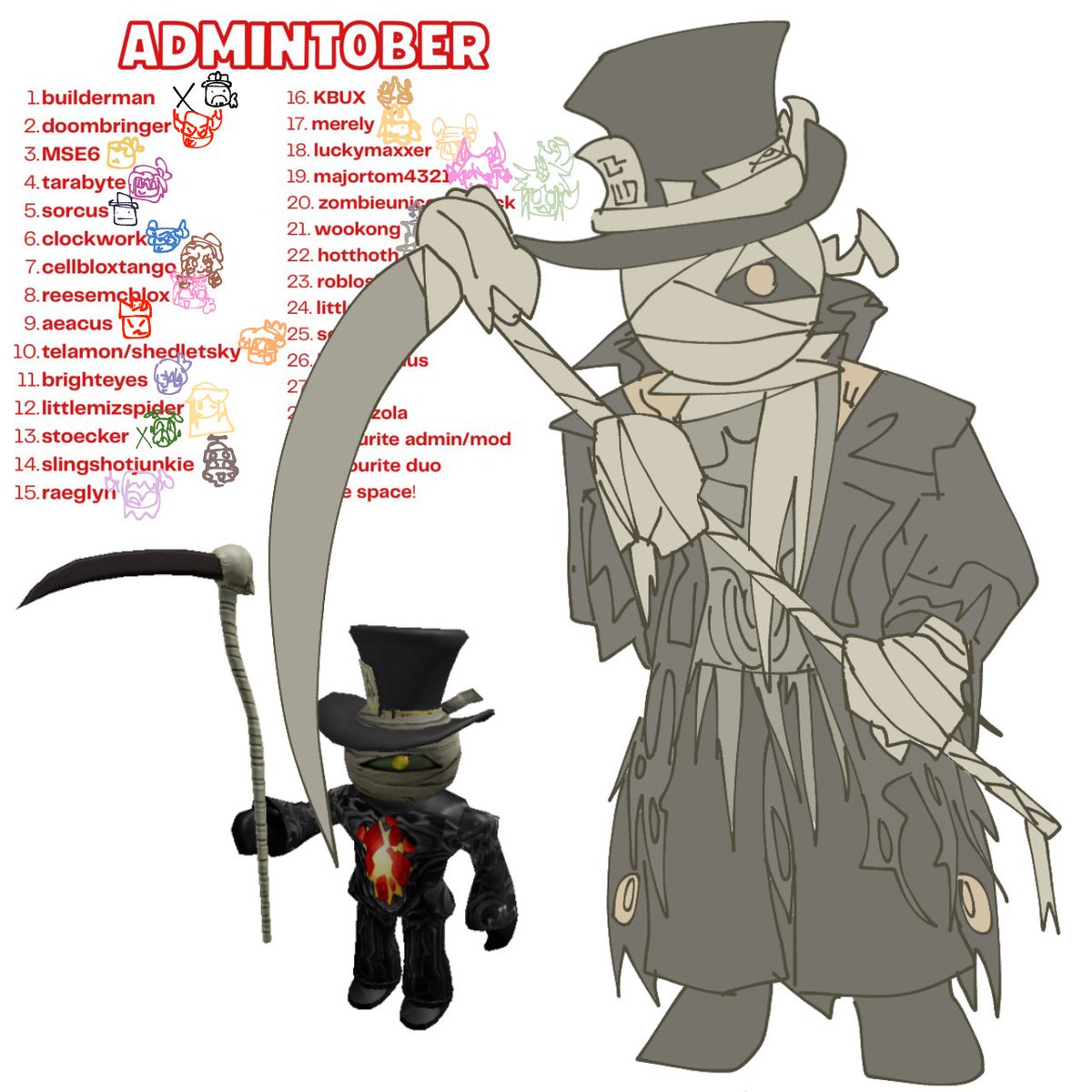oliver_pain_fr's tweet photo. #Admintober #robloxadmins

#hotthoth, mummified reaper i guess https://t.co/XfrbIMzYdS