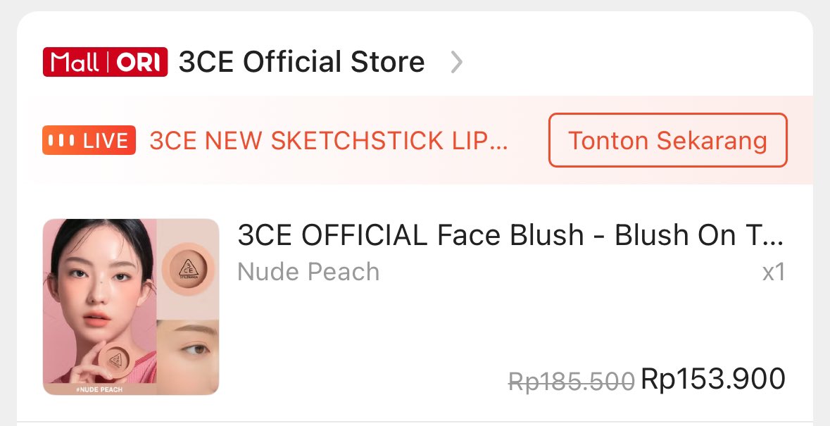 Findyourmoney__'s tweet photo. hii aku mau jual blush 3ce shade nude peach, bener bener masi baru lengkap sma packaging dipake buat swatch doang ternyata warnanya ga cocok di aku:( detailnya bisa dm nanti aku videoin

80k aja jual rugi daripada ga kepake:( bisa pake shopee aku yaa biar gratong🫶🏻 https://t.co/5w72VaB2iw
