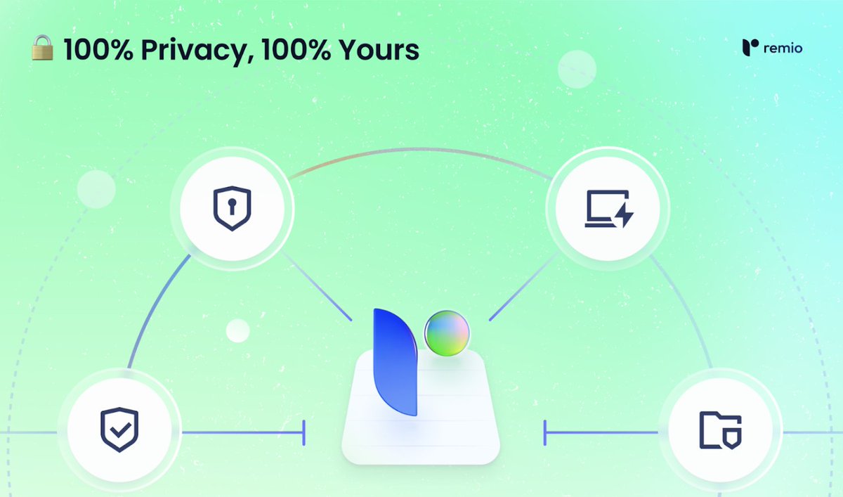 Damn_coder's tweet image. 6. 100% Private & Secure
remio is Local First.
Your data stays on your device.
Bring Your Own Key (BYOK) for encryption and full control — your memory remains completely yours.