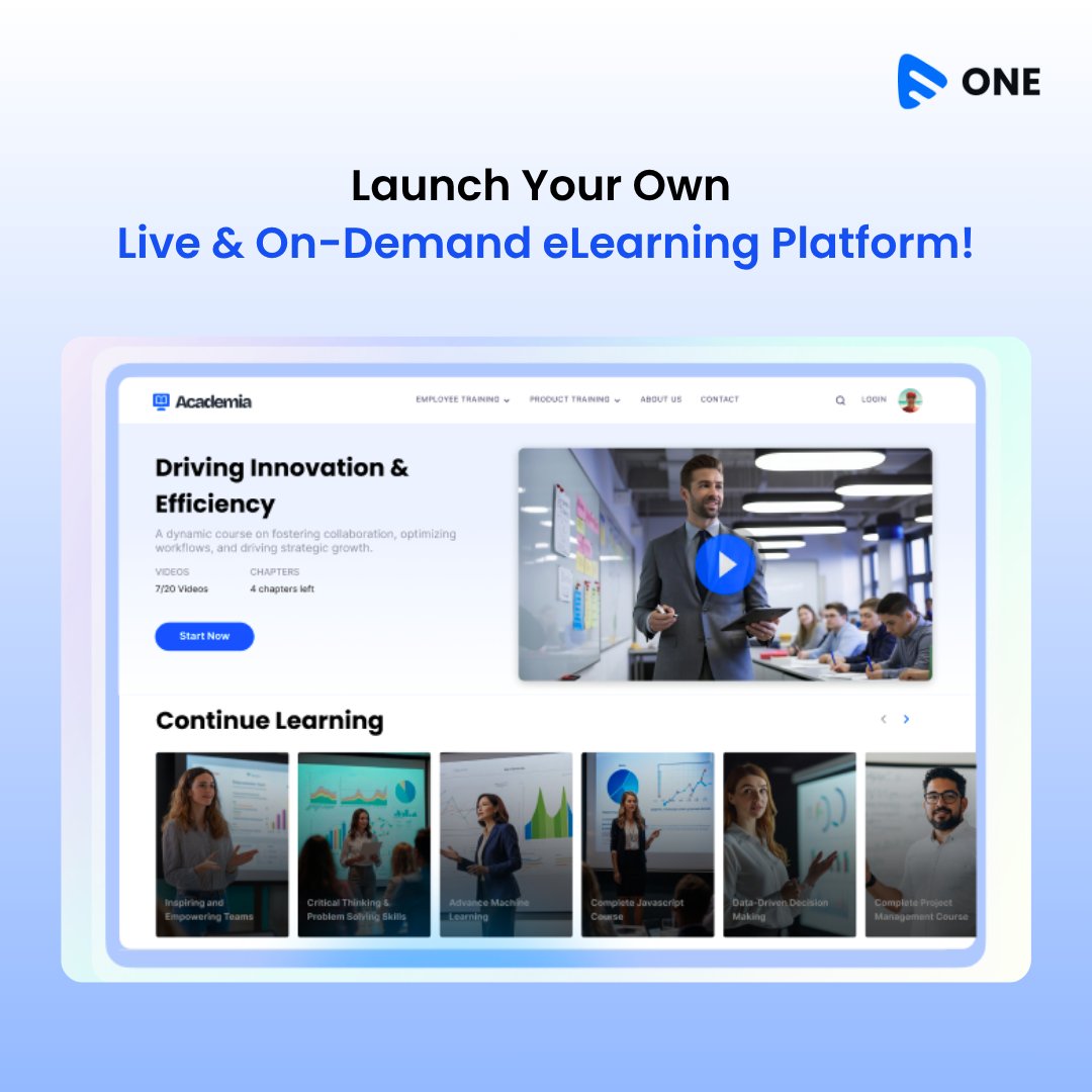 muvistreaming's tweet image. Build your own eLearning or corporate training platform effortlessly with Muvi One, no coding required!👉muvi.com/signup/one/
Host live and on-demand classes, enable 1:1 sessions or group learning, and engage learners with interactive live chat.
#eLearningPlatform #MuviOne