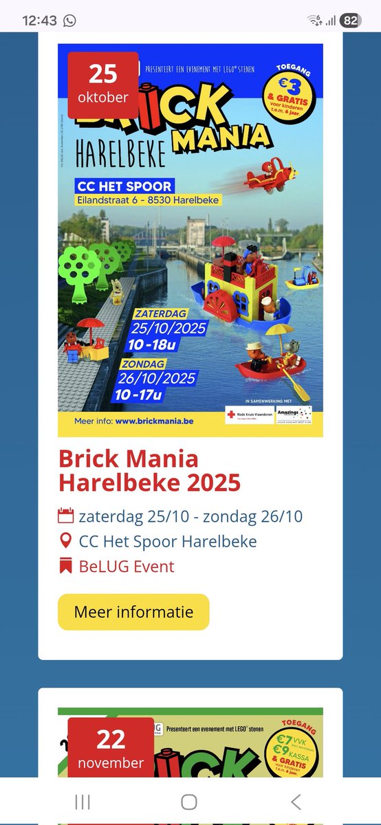 Dit weekend 25 en 26.10 #Lego beurs te #Harelbeke in cc #hetSpoor iedereen welkom vele bouwwerken demo´s en verkoop