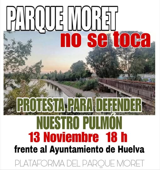 Os esperamos a todos el próximo día👇:
🗓️13 de noviembre 
⏰a las 18:00 H.

📌En la puerta del Ayuntamiento de Huelva‼️

Huelva LUCHAR por nuestro pulmón verde 💚🌳🦎
No faltéis!!💚💪