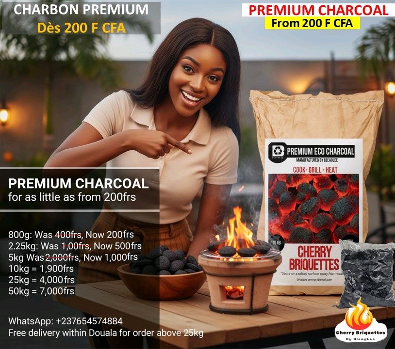 Grill masters, this one’s for you! 🔥
Premium heat. Easy ignition. Clean energy.
40% OFF this week only
#charcoal #briquettes #charcoalbriquettes #grilling #cleanenergy #charbon #charbonpremium #charbonécologique #madeinafrica #barbecue #smokeless #charbon #grillade #charbonlocal