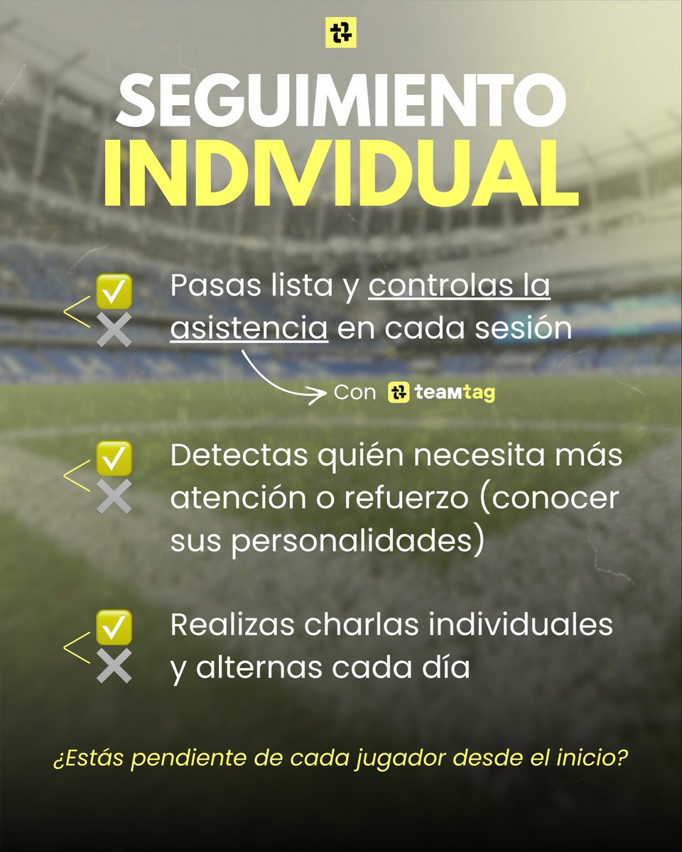 teamtag_app's tweet photo. Seguimiento individual 👀

Cada jugador tiene una historia diferente.

El detalle que cambia todo: que cada jugador se sienta seguido y valorado. https://t.co/jMWBT1D1D2