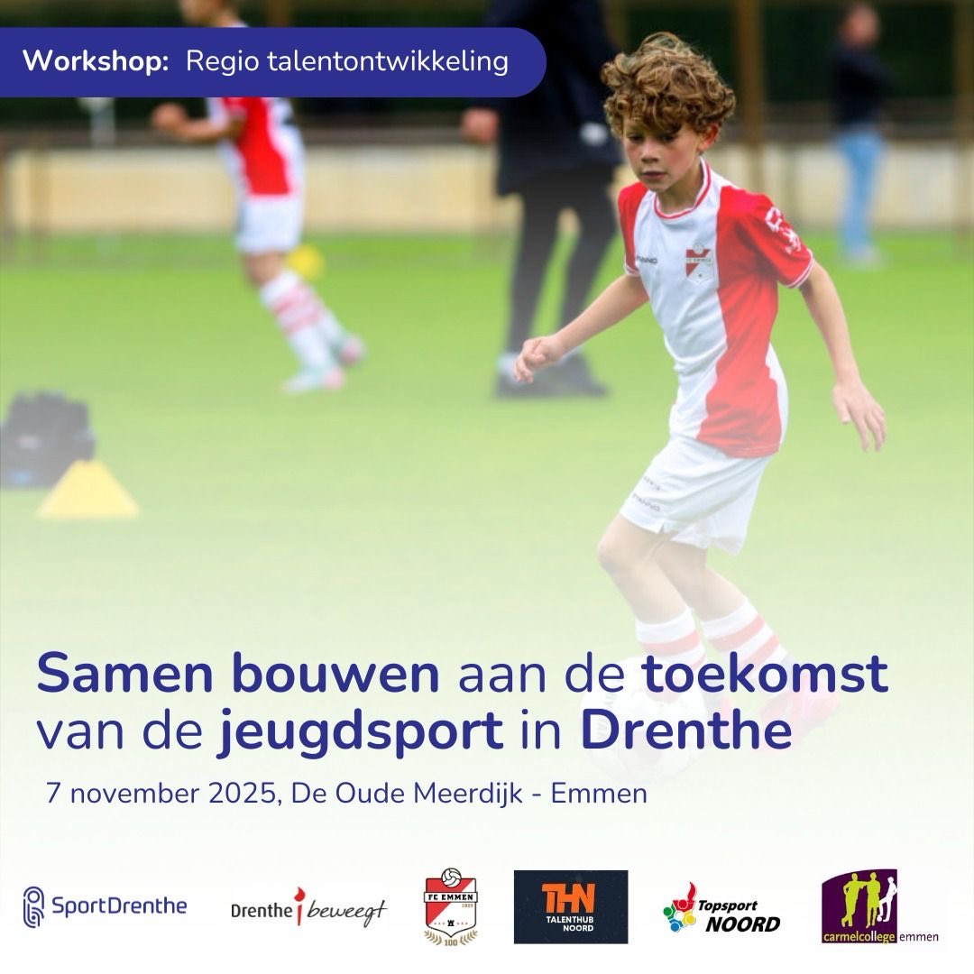 Kom op vrijdag 7 november naar de Jeugdsport Symposium op De Oude Meerdijk!

Meer info en aanmelden kan via sportdrenthe.nl/sportclub-dren…

#HIERKOMIKWEG