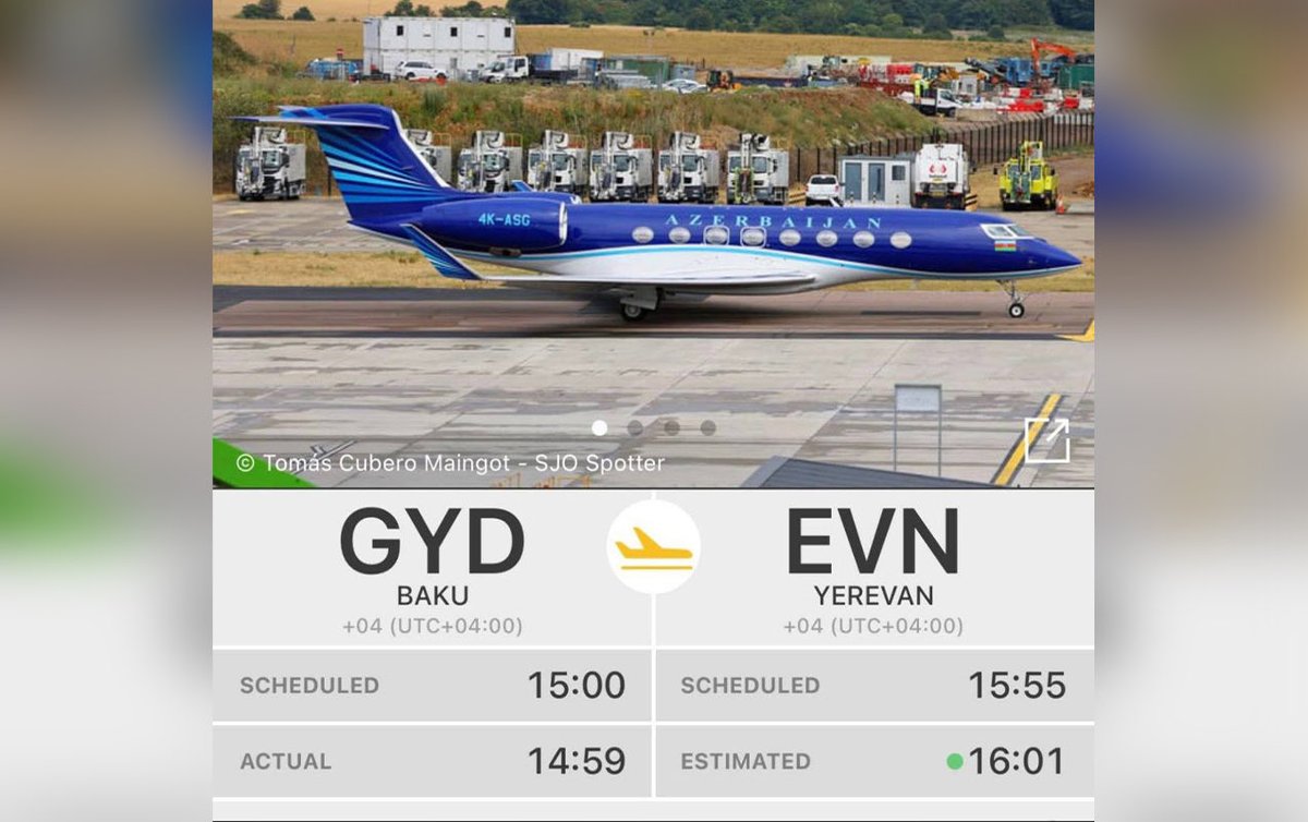 BayramovMP's tweet image. Direct flight from Baku, #Azerbaijan to Yerevan, #Armenia . The Caucasus is moving towards lasting peace. 

#peaceforprosperity