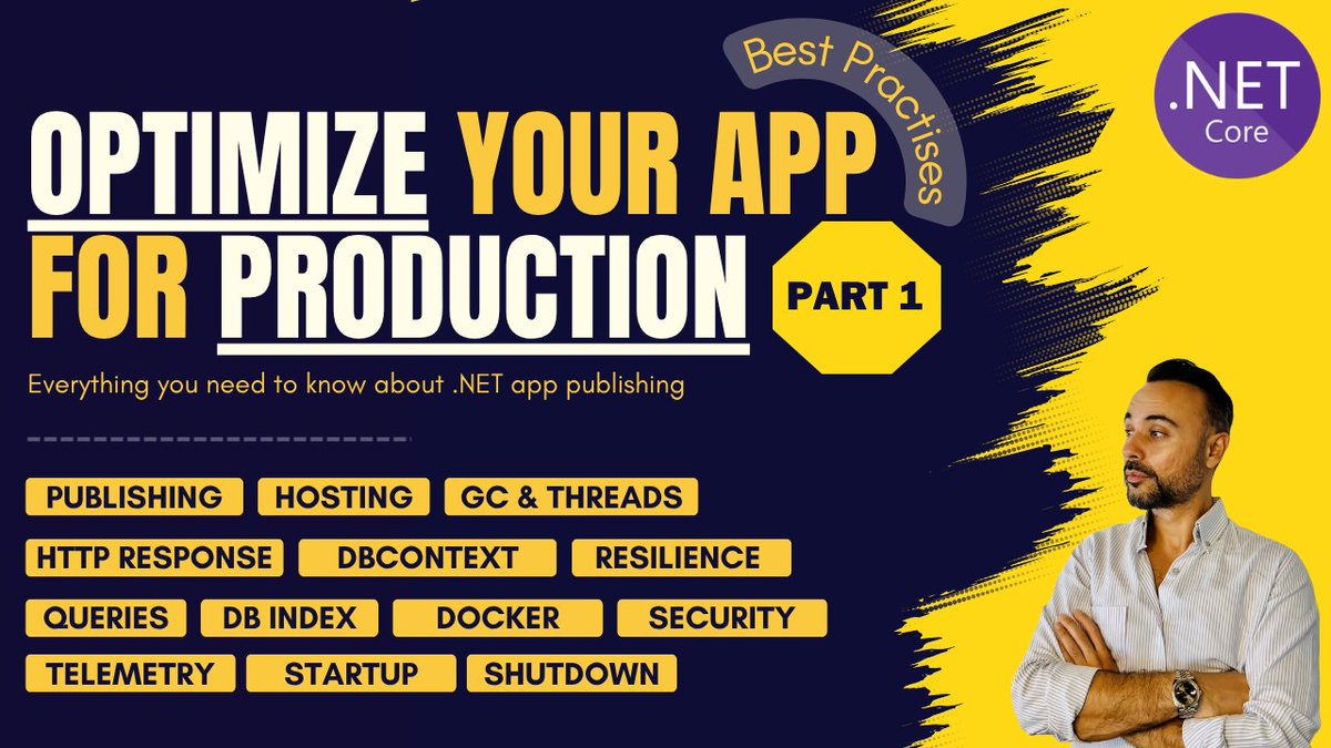 alperebicoglu's tweet image. 🚀 I wrote an article about how to optimize your .NET app for production!
📑 Before deploying, make sure it’s fast, stable & ready to scale.
Read the full checklist guide here 👉 abp.io/community/arti…
#dotnet #csharp #performance #webdev