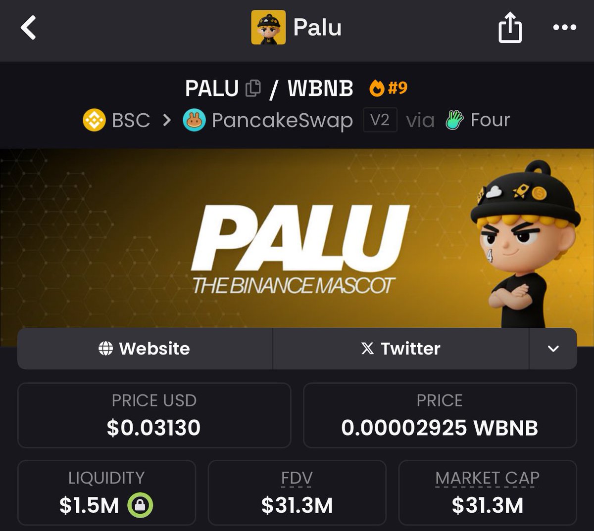 $PALU
$23K → $31.3M — a 1,360x explosion that turned early entries into legends 💰🔥
We caught it early, we moved smart, we printed loud.
Don’t miss the next one ☝️ 
👉join my TG 
📩 follow me 
for the next moonshot 🚀

#PALU #crypto #tgwins #moonshots