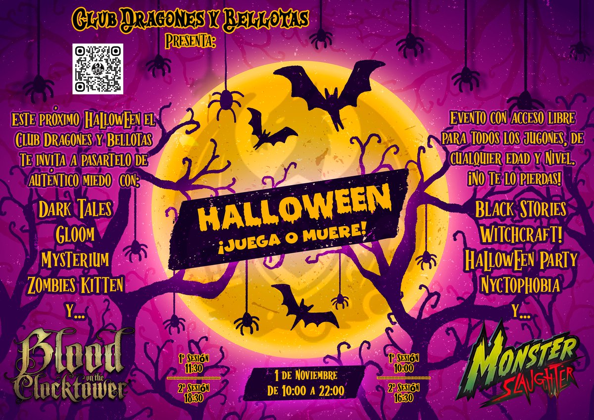 CEJMDB's tweet photo. 🎃 El Club Dragones y Bellotas se viste de gala para su jornada más terrorífica:
💀 Halloween 2025: ¡Juega o Muere!
📅 1 de noviembre
#JuegaOMuere #Halloween2025 #Badajoz #JuegosDeMesa https://t.co/toWBtvqCmJ