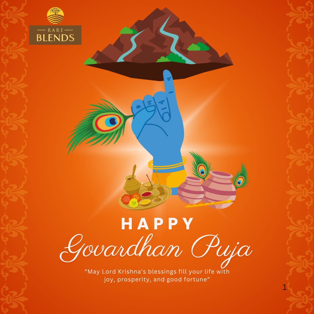 🌿 On this auspicious occasion of Gowardhan Puja, let’s celebrate the spirit of devotion and gratitude. May Lord Krishna bless your life with abundance, happiness, and eternal love. 🙏

#HappyGowardhanPuja #JaiShriKrishna #BlessedFestival #FaithAndDevotion #rareblends