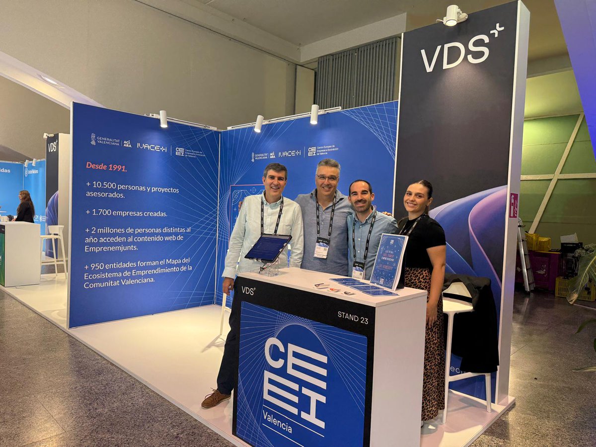 ceeivalencia's tweet image. ¡#VDS2025 ya está en marcha! 💥

El equipo de CEEI Valencia te esperamos en el stand 23 🧭

Ven a descubrir oportunidades para hacer crecer tu proyecto y hablemos de #ScaleUpVLC, programas de emprendimiento, recursos y mucho más.

Nos vemos en la @CACiencies 😉