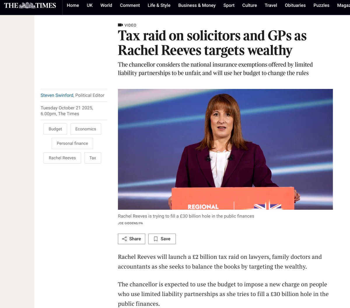 DanNeidle's tweet image. What could be easier and more popular than raising £2bn by taxing lawyers?
Thread: