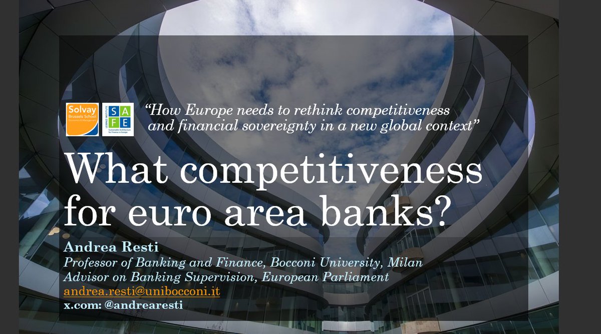 So happy to have joined the <a href="/SAFE_Frankfurt/">Leibniz Institute for Financial Research SAFE</a> /SBS high level workhop on bank competitiveness with <a href="/fheider/">Florian Heider</a>, <a href="/GuntramWolff/">Guntram Wolff</a>, <a href="/rebeccawire/">Rebecca Christie</a>.bsky.social, M. Dewatripont, André Sapir, Jonas Schlegel and John Berrigan. Here are my 2 cents: drive.google.com/file/d/1j3GT4L…