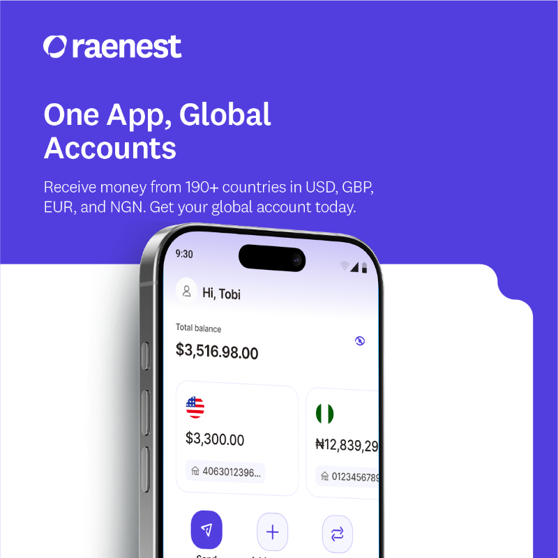 RaenestApp's tweet photo. Raenest gives you everything you need to live and earn beyond borders. 

- Receive money easily from over 190 countries in USD, GBP, and EUR. 
- Send money to 70+ countries. 
- Spend anywhere with your Raenest USD Card.
- Create USDC and USDT Wallets for faster inflow.