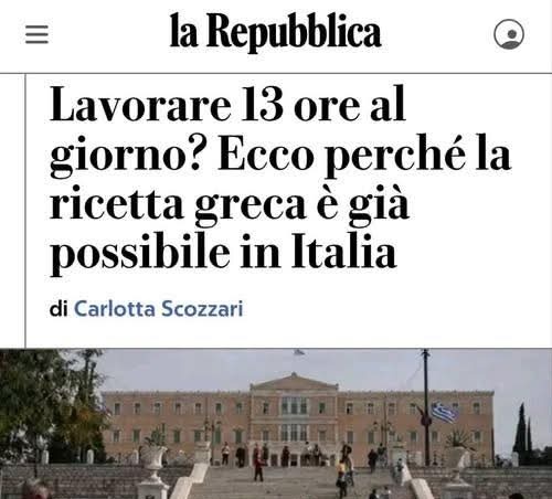 SicilianoSum's tweet image. ❗Non si invochi la libertà per sottrarsi dal lavorare 12 ore al giorno ! 😳🥴🤐
(Semicit.)
#Italia