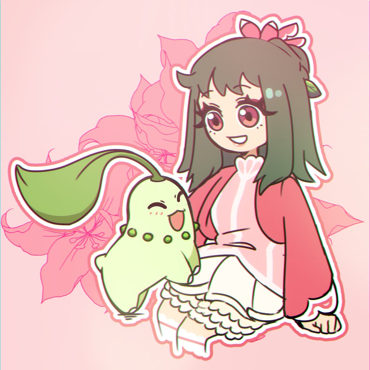 pinapberi's tweet image. I choose you, Chikorita!