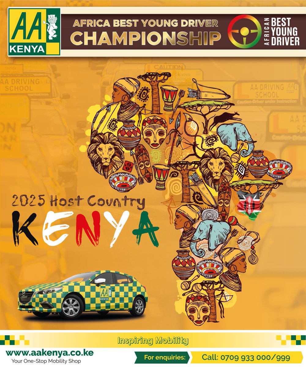 #TupataneVasha #AfricanBestYoungDriver2025
AA is proud to announce that we will host the 1st Edition of the African Best Young Driver Championship. This exciting event will bring together top young drivers from across the African continent, each representing their country in a