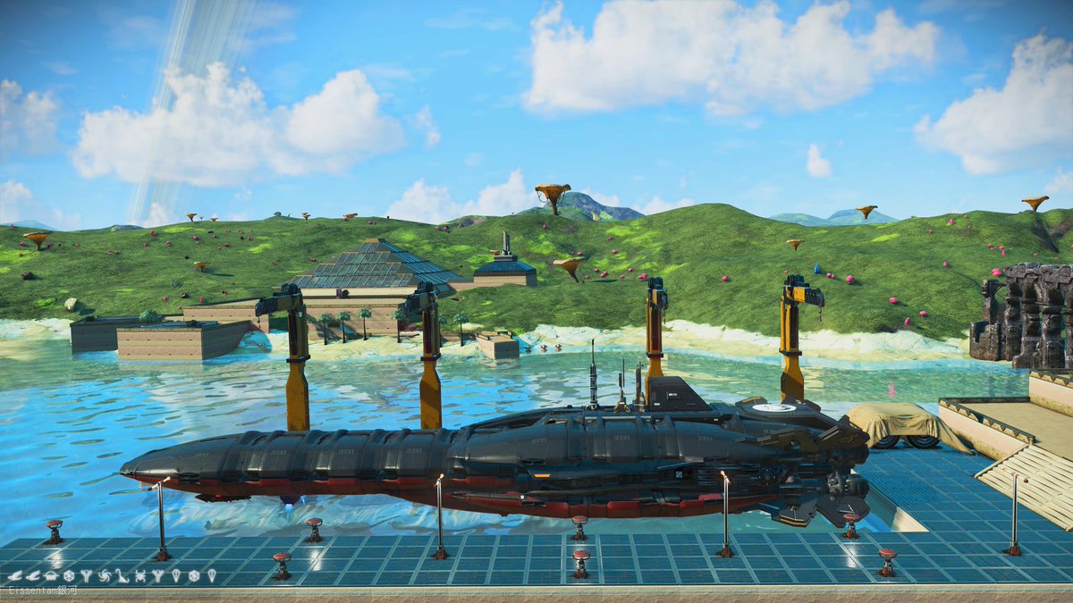 ACE_RM5M's tweet image. 新たに潜水艦型コルベットを作ってみました🥰
#NoMansSky 
#ノーマンズスカイ