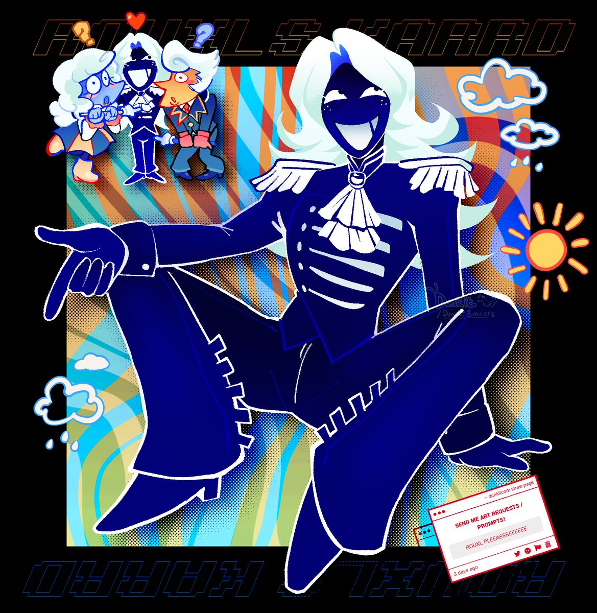 DunkerBunkers's tweet image. &quot;ROUXL PLEEASSSEEEEEE&quot; -&amp;gt; I really enjoyed drawing this that i fully rendered it 🃏🌤️dunkitcom.straw.page &amp;lt;&amp;lt;&amp;lt;

 #rouxlskaard #lanino #elnina #DELTARUNE #deltarunefanart