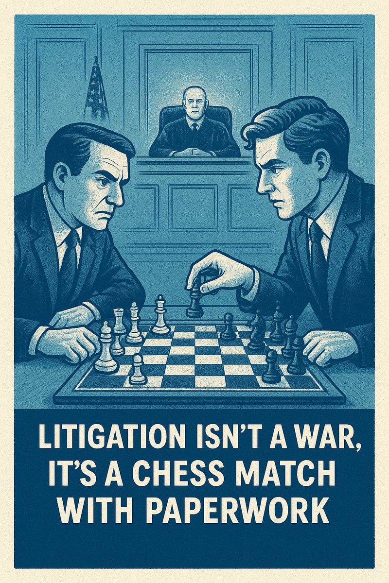 WyneLegal's tweet image. Litigation isn’t a battlefield, it’s a chess match with paperwork. The smartest lawyer doesn’t fight harder; they think sharper. ♟️

#Litigation #LegalStrategy #CourtroomChess