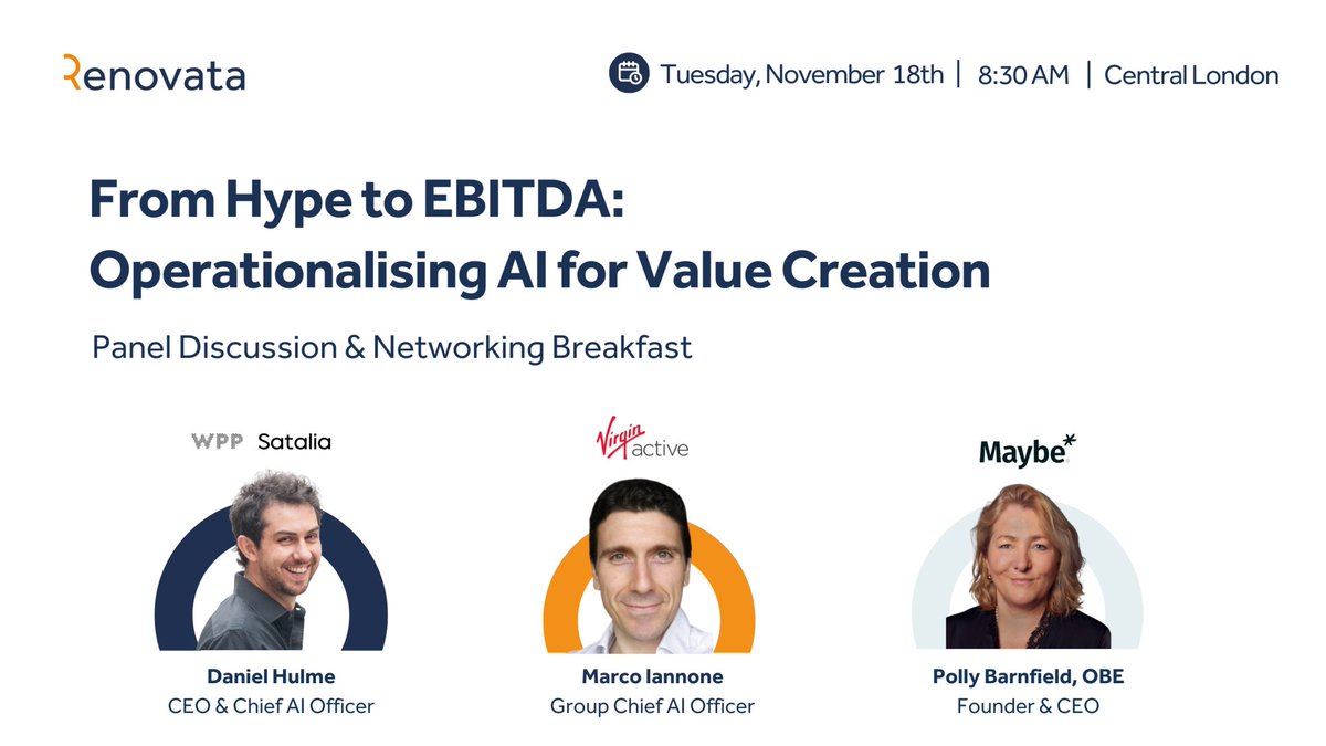 SataliaSolves's tweet image. Join Daniel Hulme on November 18th in Central London to find out how AI can be deployed to drive repeatable growth, margin, or efficiency.

Register your interest: luma.com/4haol5u9

#PE #AI