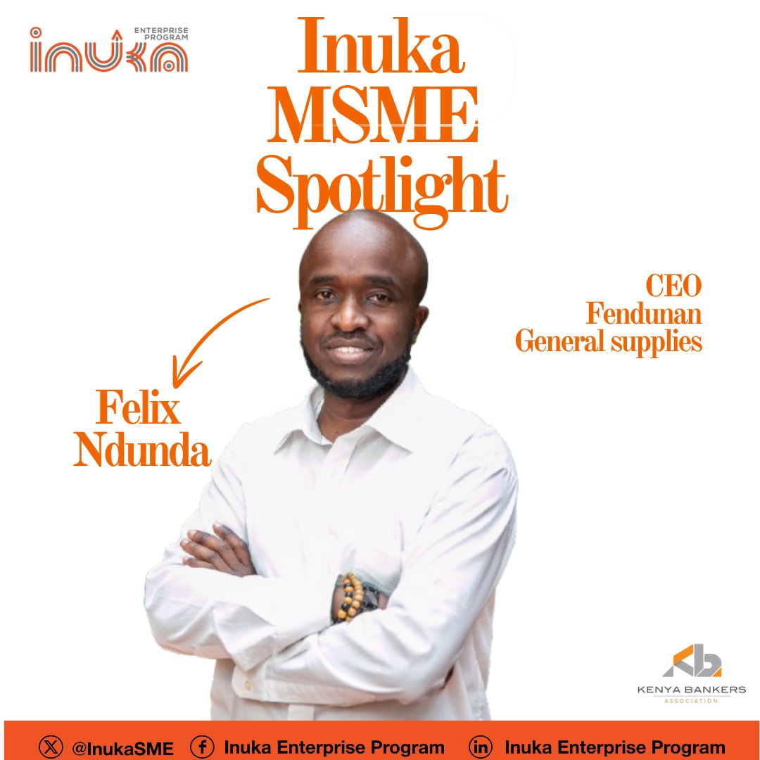 InukaSME's tweet image. Inuka MSME Spotlight. Meet Felix Ndunda, the creative force behind Fendunan General Supplies — crafting top-quality leather belts, shoes, and wallets made right here in Kenya
Inuka Accelerator is powered by @KenyaBankers 

#InukaMSMEs