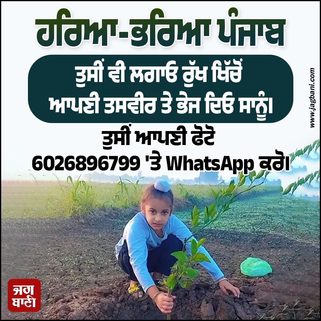 JagbaniOnline's tweet image. ਹਰਿਆ-ਭਰਿਆ ਪੰਜਾਬ
#Environment #Picture #Jagbani
