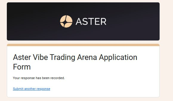 Neurovus's tweet photo. We’ve officially applied to the Aster Vibe Trading Arena.
Best of luck to all fellow participants! https://t.co/XRc711Skp0