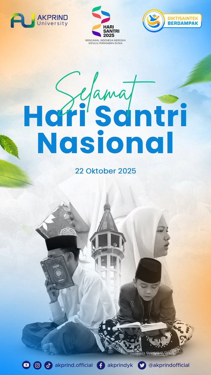 Selamat Hari Santri Nasional ✨

#ProdiUnggul #UKTTerjangkau #KuliahMurahdiJogja #UKTStabil #akprinduniversity #terusbertransformasi