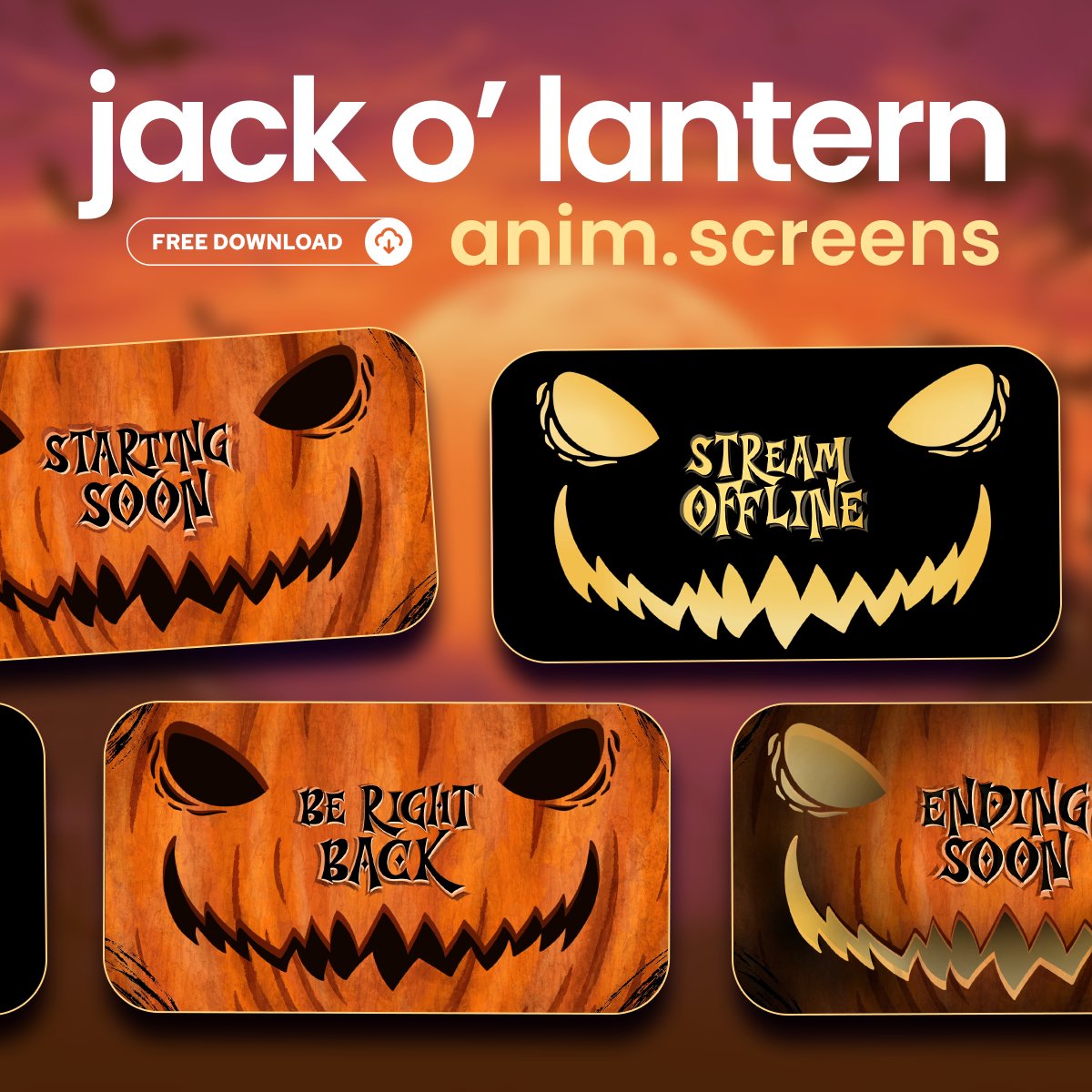 HALLOWEEN FREEBIES! 🎃
These Jack o’Lantern animated screens were one of my first ever projects and I’m bringing them back as a little gift 🧡
Go grab them on my VGen shop!