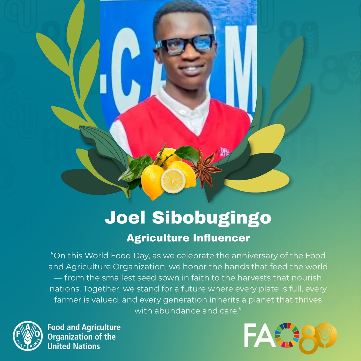 🌾The future of food is happening now!

#WorldFoodDay 2025 is in full swing, and I’m attending today as part of the global movement to create a sustainable, food-secure world.

Hand in Hand, across borders, sectors, and generations, we’re shaping better foods and a better future.