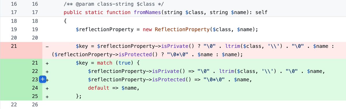 GromNaN's tweet image. When chained, the ternary operator syntax is hard to read. I prefer a using match(true) #PHP