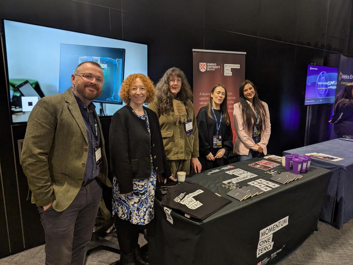 We’re at <a href="/bigdatabelfast/">Big Data Belfast</a> today in <a href="/BelfastICC/">ICC Belfast | International Convention Centre</a>! 🚀
Come meet the <a href="/QUBMomentum10/">Momentum One Zero</a> team at our stand — let’s talk #CyberSecurity, #AI &amp; #wireless #innovation.

Catch us on stage too:
🕛 12:20 – Stephen McCabe
🕒 3:10 – Judith Millar &amp; Andy McClernon